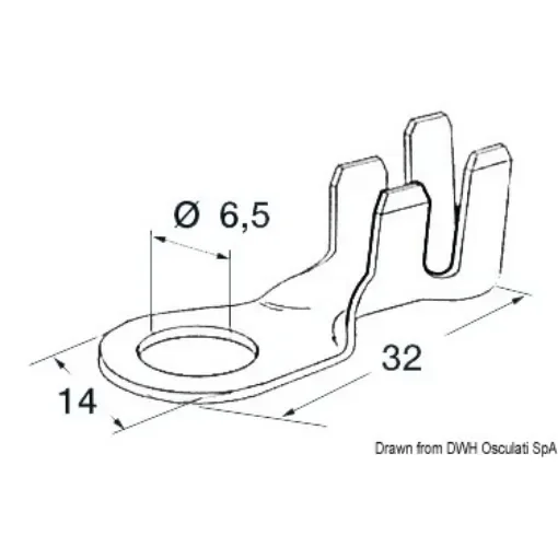 Osculati - Eye terminal 6.5 mm - 14.393.01 product image