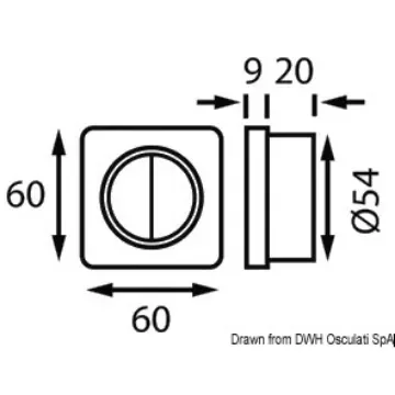 Osculati - Double switch 10 A chromed/black - 14.486.06 product image