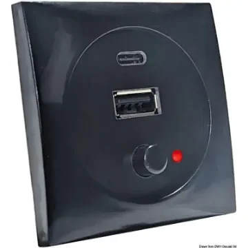 Osculati - USB port 12/24 V black - 14.494.11 product image