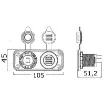 Osculati - Lighter plug + double USB socket white - 14.516.12 product image