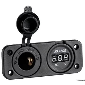 Osculati - Digital voltmeter and power outlet recess mounting - 14.517.21 product image