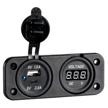 Osculati - Digital recess voltmeter + double USB A-C - 14.517.52 product image