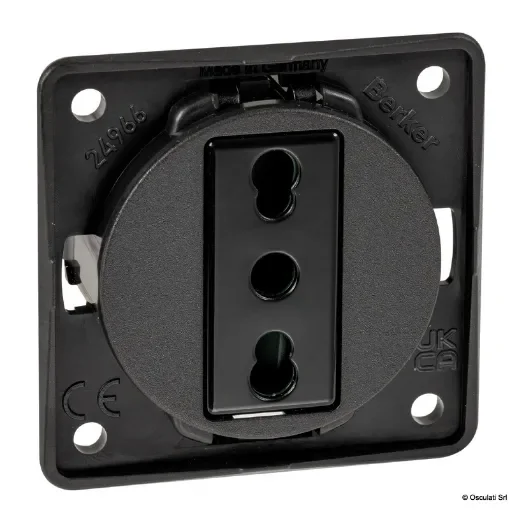 Osculati - Presa corrente Italia nero antracite - 14.525.01 product image