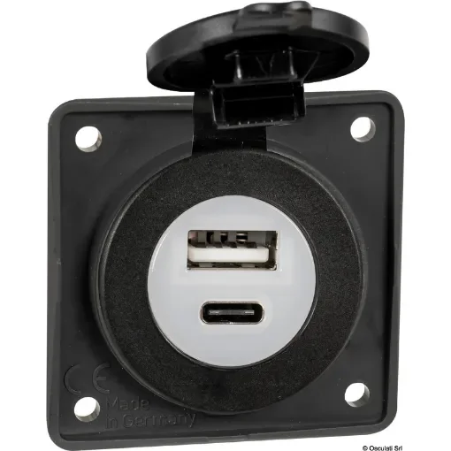 Osculati - Presa incasso doppia USB Type-A + Type-C - 14.527.01 product image
