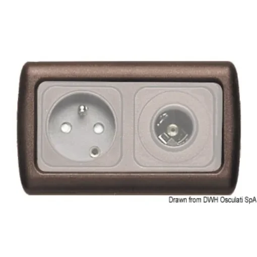 Osculati - Double screw cover brown - 14.665.03 product image