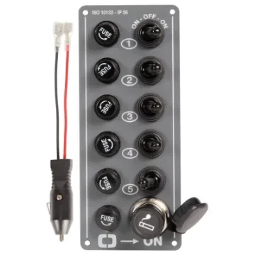 Osculati - Electric control panel 5 switches + lighter plug - 14.703.00 product image