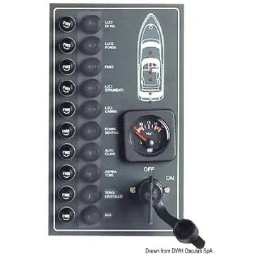 Osculati - Watertight electric control panel - 14.708.00 product image