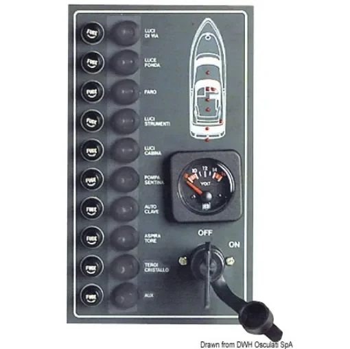 Osculati - Watertight electric control panel - 14.708.00 product image