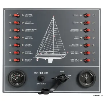Osculati - Control panel thermo-magnetic switches sailboat - 14.809.01 product image