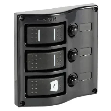 Electric control panel with flush rocker switches product image