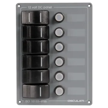 Electric control panel made of aluminium and fitted with grey polycarbonate front panel product image