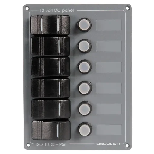 Electric control panel made of aluminium and fitted with grey polycarbonate front panel product image