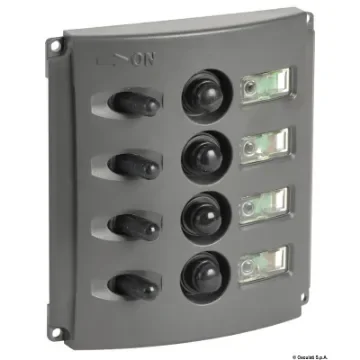 Osculati - Electric panel w/automatic fuses and double LED - 14.850.04 product image
