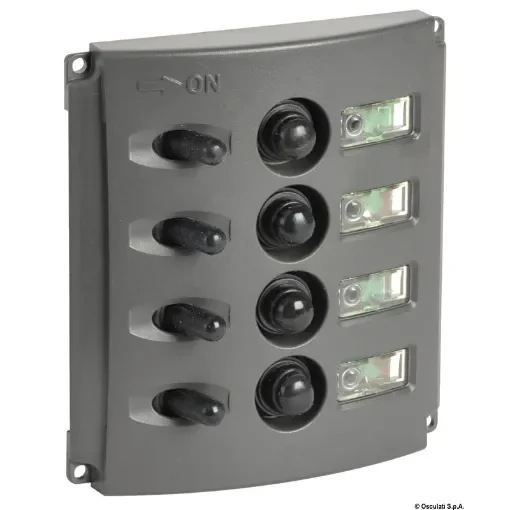 Osculati - Electric panel w/automatic fuses and double LED - 14.850.04 product image