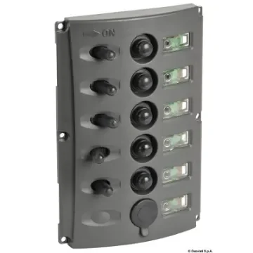 Osculati - Electric panel w/automatic fuses and double LED - 14.850.05 product image