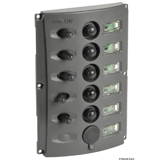 Osculati - Electric panel w/automatic fuses and double LED - 14.850.05 product image