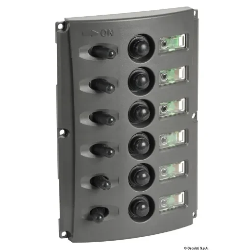 Osculati - Electric panel w/automatic fuses and double LED - 14.850.06 product image