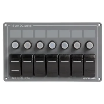 Osculati - Horizontal electric panel w/7 switches - 14.855.07 product image