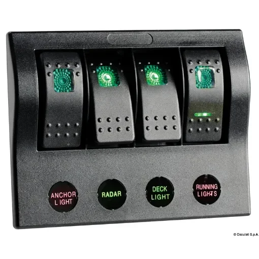 Osculati - PCP Compact electric panel w/4 switches - 14.860.04 product image