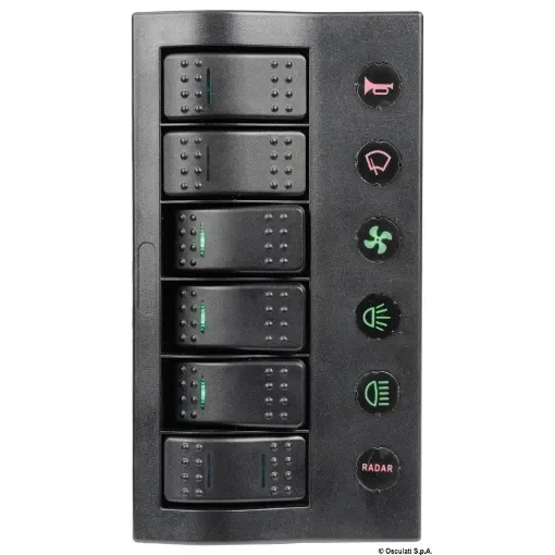 Osculati - PCP Compact electric panel w/6 switches - 14.860.06 product image