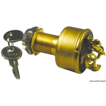 Osculati - Watertight ignition key 5 positions brass - 14.918.30 product image
