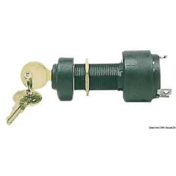 Osculati - Watertight ignition key 3 positions black nylon - 14.918.33 product image