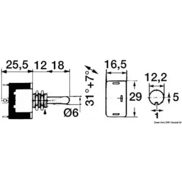 Osculati - Toggle switch ON-OFF-ON - 14.938.02 product image