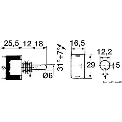 Osculati - Toggle switch ON-OFF-ON - 14.938.02 product image