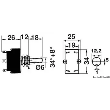 Osculati - Toggle switch (ON)-OFF-(ON) - 14.938.05 product image