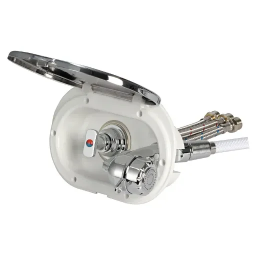 Osculati - Oval shower box chromed PVC hose 4 m Shower rear outlet - 15.240.34 product image