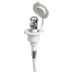 Osculati - Push-button shower white finish PVC hose 2.5 m Flat mounting - 15.242.00 product image