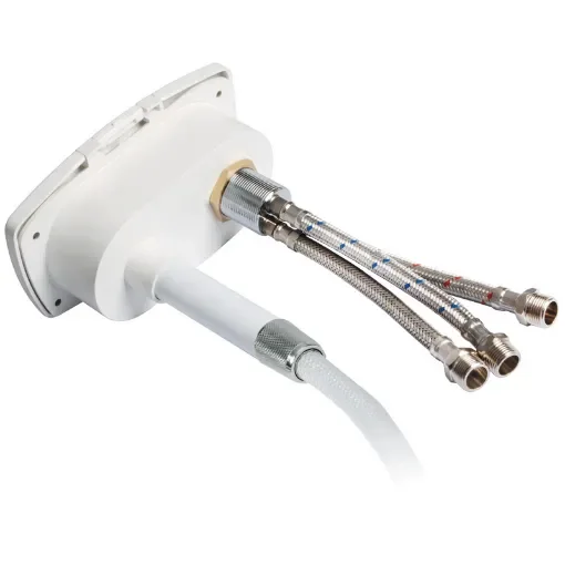 Osculati - New Edge shower box white PVC hose 2.5 m Rear shower outlet - 15.257.01 product image