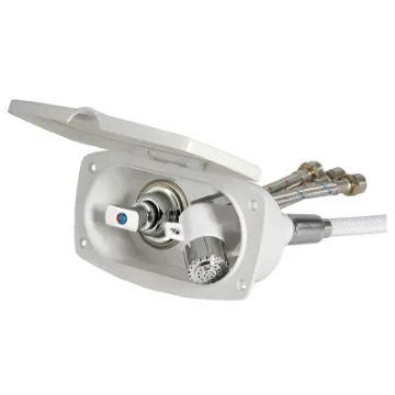 Osculati - New Edge shower box white PVC hose 4 m Crosswise shower outlet - 15.257.21 product image