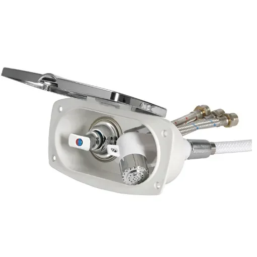 Osculati - New Edge shower box chromed PVC hose 2.5 m Crosswise shower outlet - 15.257.33 product image