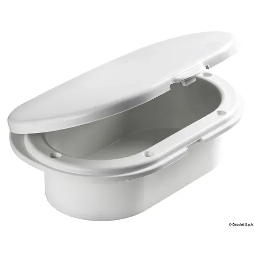 Osculati - Oval shower enclosure + door rear outlet 185x131 - 15.900.01 product image