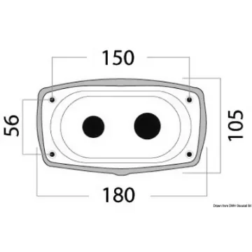 Osculati - New Edge shower enclos. + door rear outlet 180x105 - 15.900.05 product image