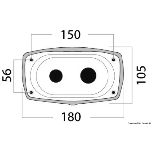 Osculati - New Edge shower enclos. + door rear outlet 180x105 - 15.900.05 product image