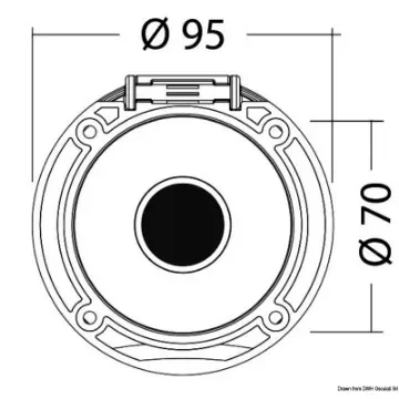 Osculati - Classic Evo shower enclosure + door rear outlet - 15.900.13 product image