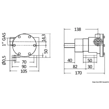 Osculati - Nauco 335 pump 107 l mechanic seal - 16.051.01 product image