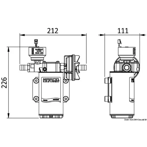 Osculati - Marco electr.oper. autom. fresh w.pump 2.5bar26l/m - 16.081.06 product image