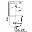Osculati - Accumulator tank f. fresh w. pump/water heater 2 l - 16.126.00 product image