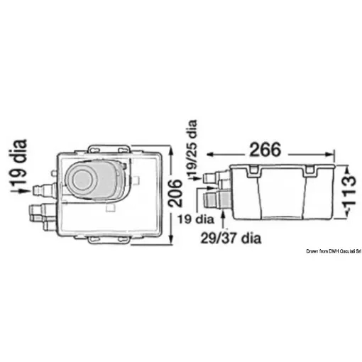 ATTWOOD grey water tank with automatic pump product image