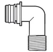 Osculati - Europump 90&amp;#176; plug-in quick fitting thread 1/2&amp;quot; - 16.532.21 product image