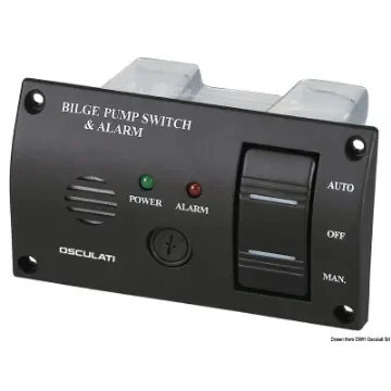 Osculati - Panel switch with audible alarm for bilge pumps - 16.608.12 product image