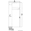 Osculati - Square tall mixer for toilet sink (for projecting sinks) - 17.004.02 product image