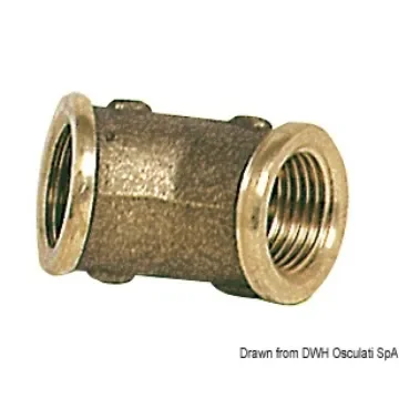 Osculati - Brass 45&amp;#176; elbow 1&amp;quot; female/female - 17.120.03 product image