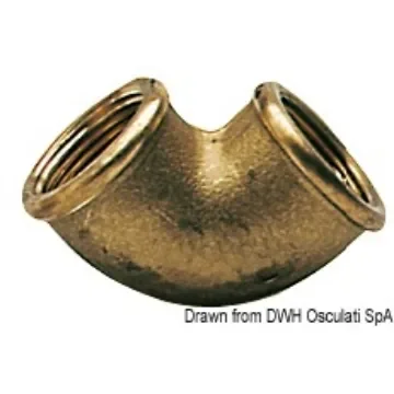 Osculati - Brass elbow female/female 1&amp;quot; x 1&amp;quot; 1/4 - 17.230.04 product image