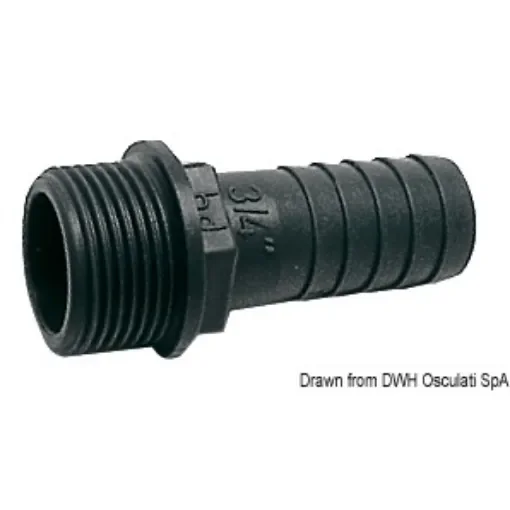 Osculati - PP male hose adaptor 1&amp;quot; x 20 mm - 17.234.23 product image