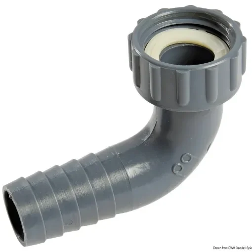 Polypropylene hose connector with swivel nut and gasket product image