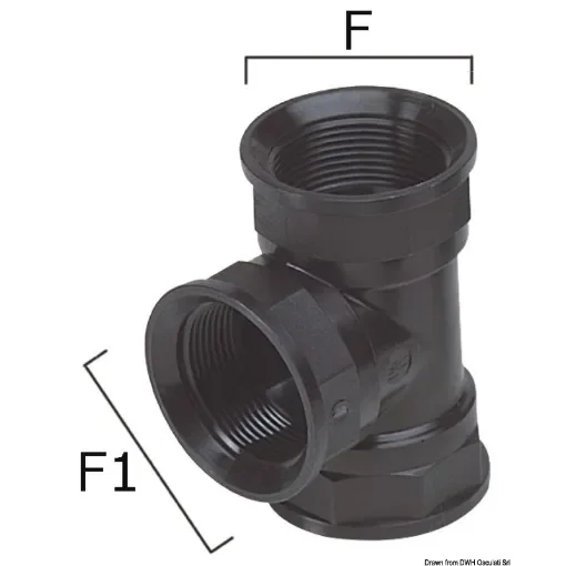 Osculati - Thermopolymer T-joint 1&amp;quot; - 1&amp;quot; - 17.237.53 product image